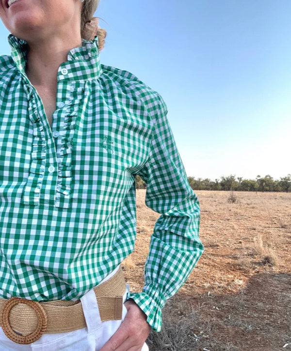 Womens Black Colt Willow - Green Gingham