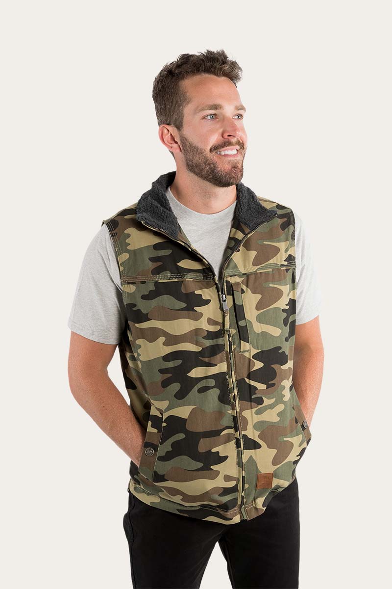 Mens camo vest best sale