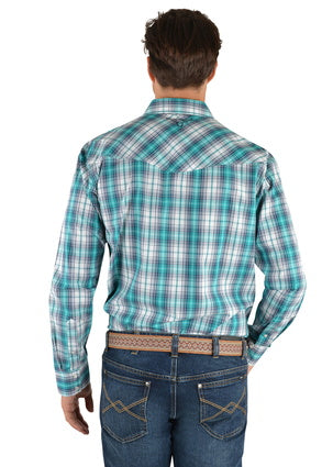 Pure Western David Check L/S Shirt