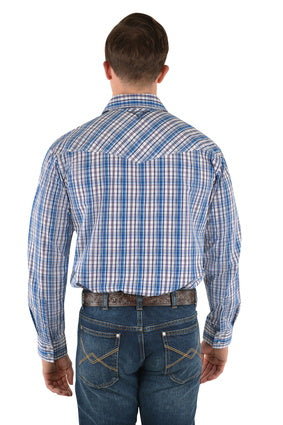 Pure Western Mens Bolt Check Dress Shirt
