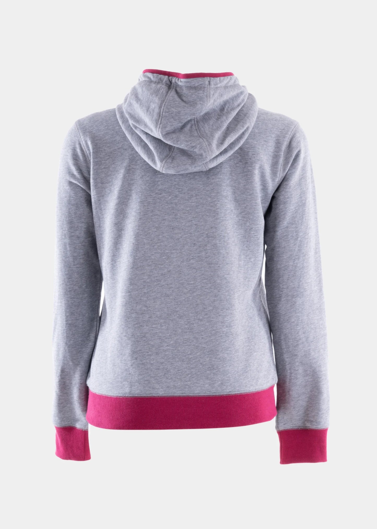 Wrangler Womens Cheryl Zip Hoodie - Grey Marle / Fuschia