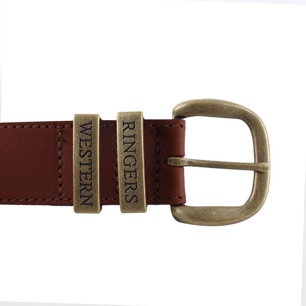 Ringers Western - James Mens Belt - Tawny Brown / Gold - 100% AUSSIE MADE