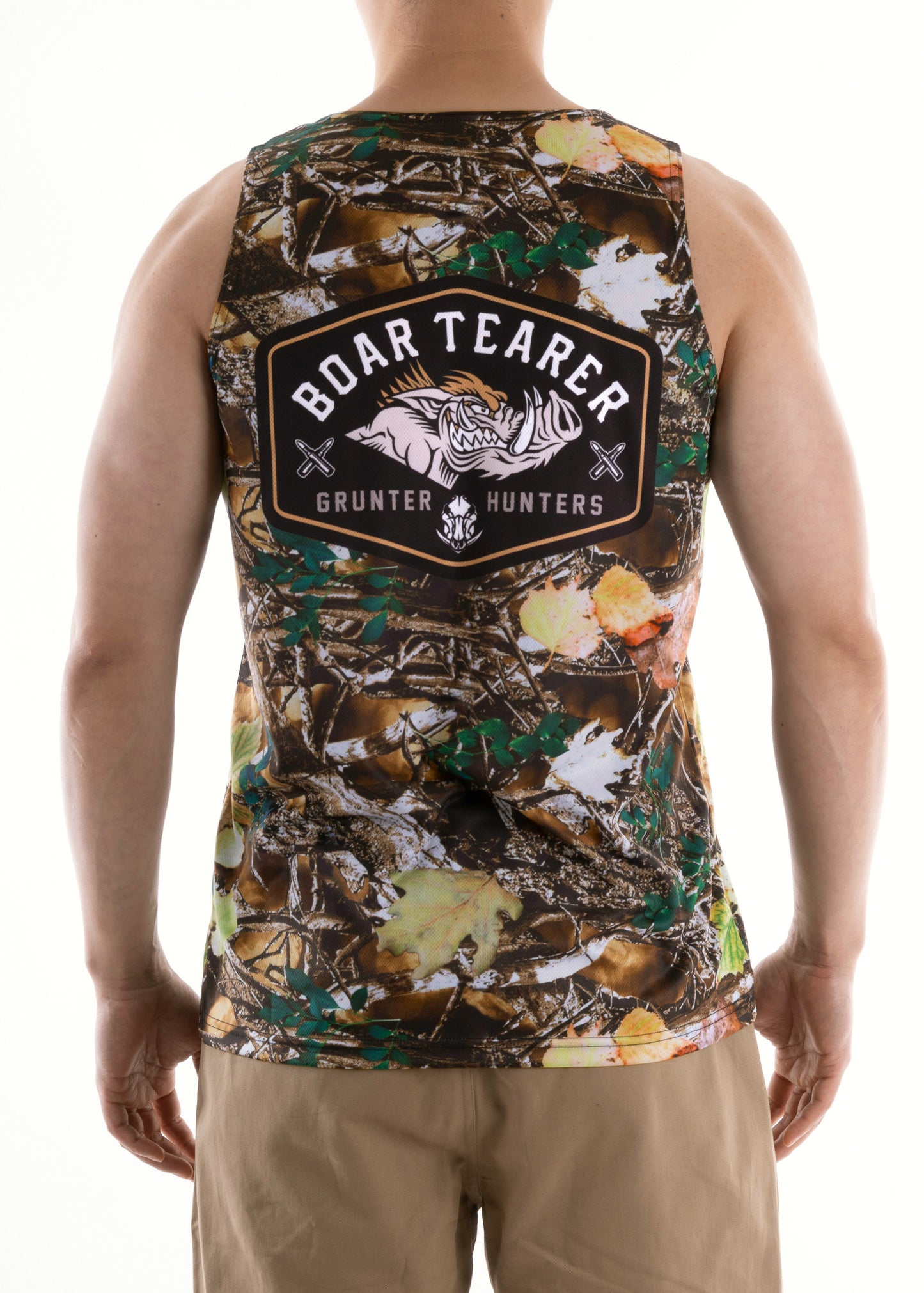 Boar Tearer Mens Burren Camo Singlet