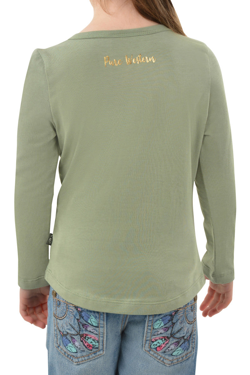 Pure Western Girls Spike L/S Tee