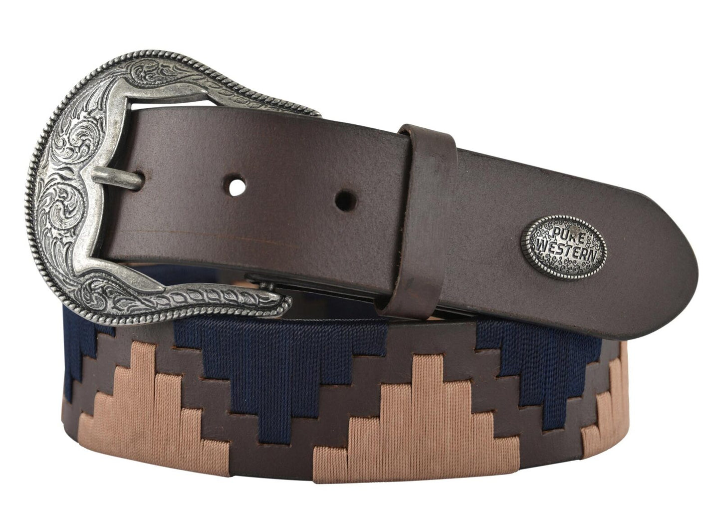 Pure Western Gene Belt - Tan / Navy