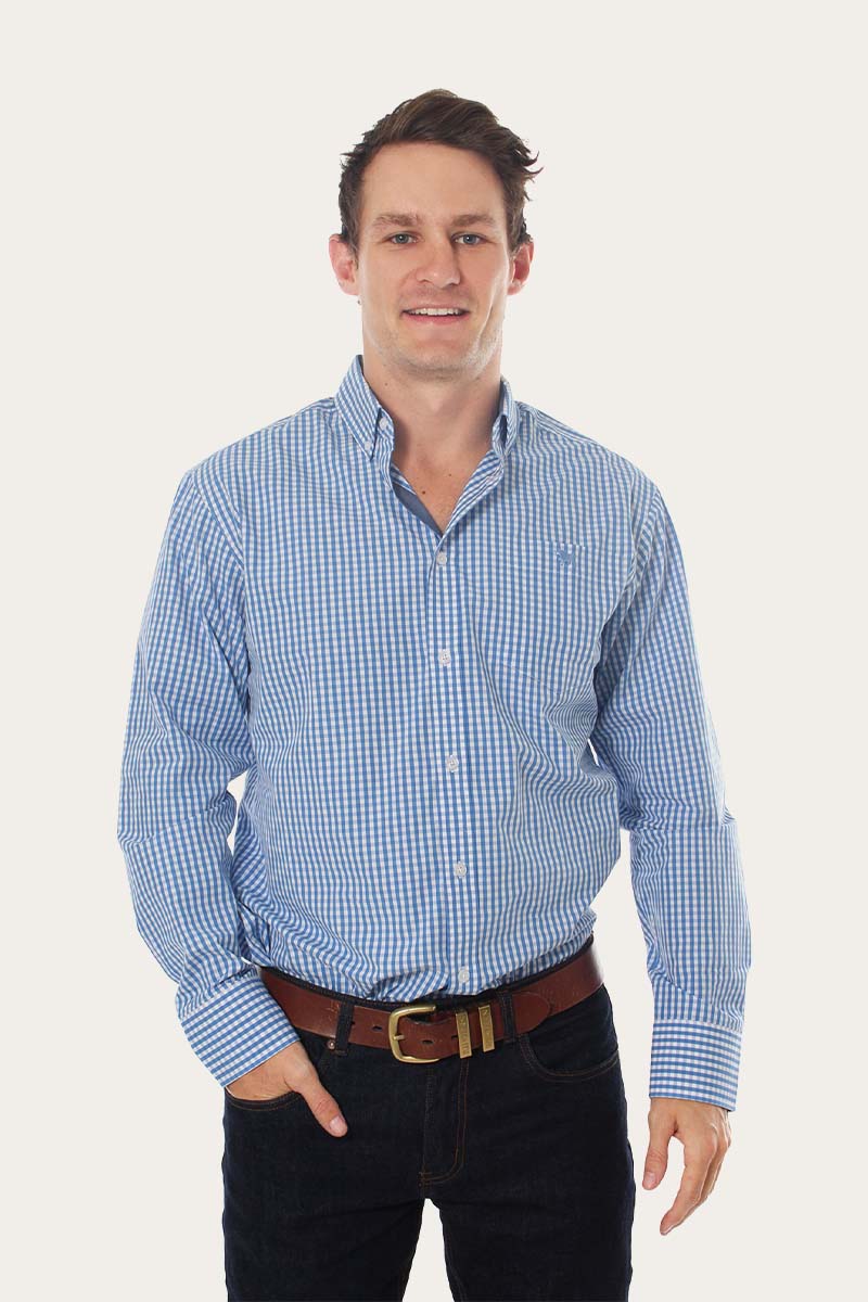 Ringers Western Davidson Mens Gingham Dress Shirt