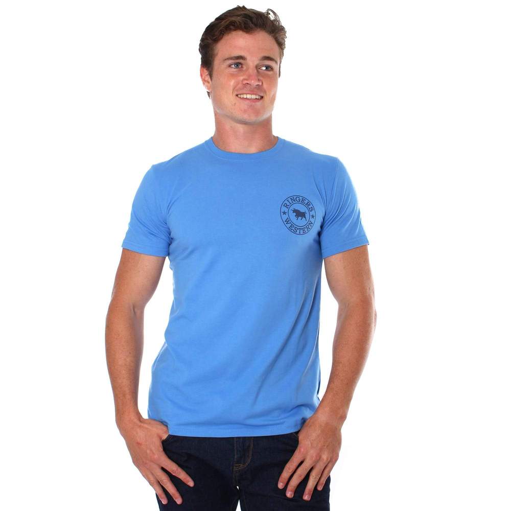 Signature Bull Mens Classic T Shirt - Blue