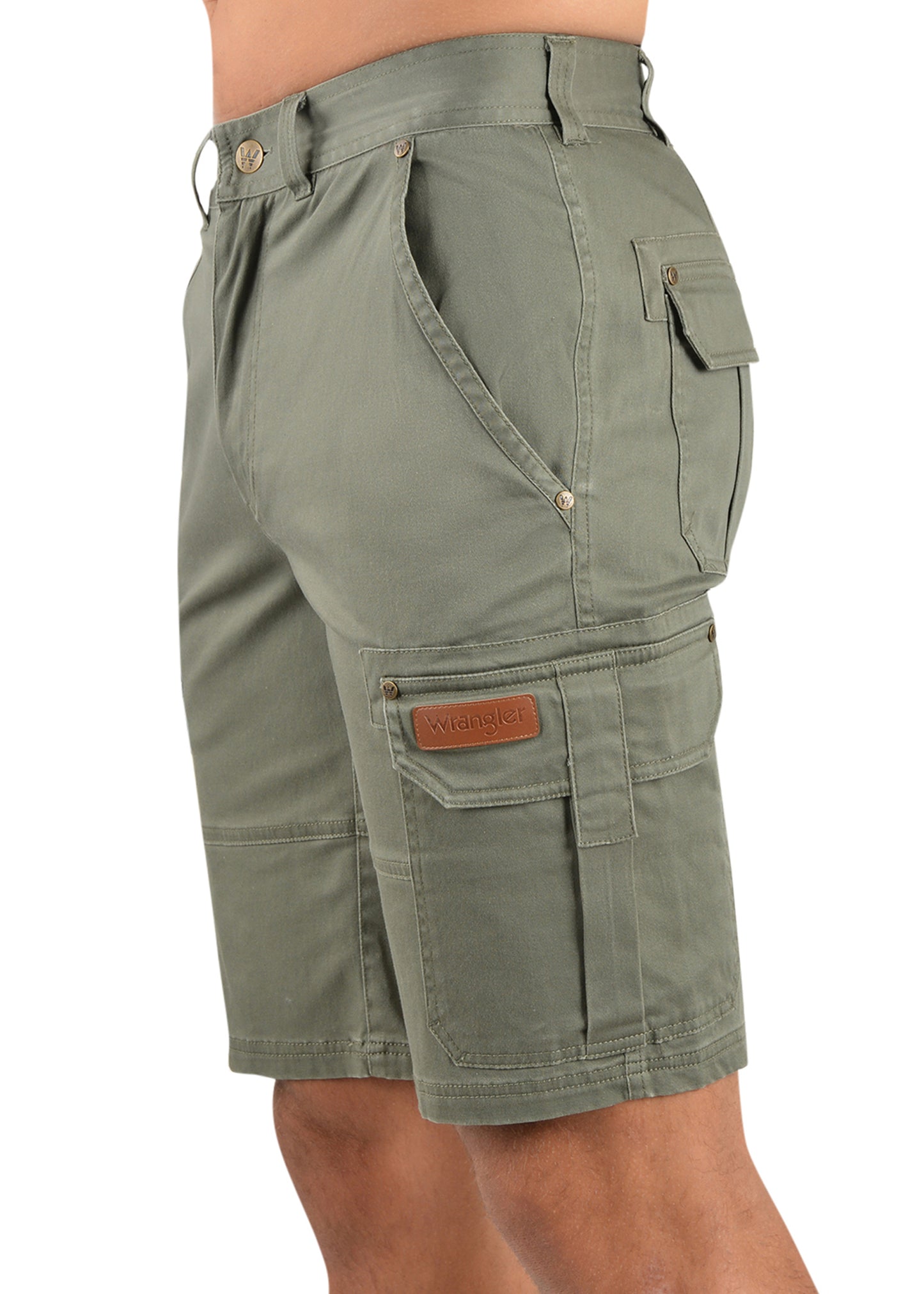 Wrangler Mens Cooper Cargo Shorts - Olive