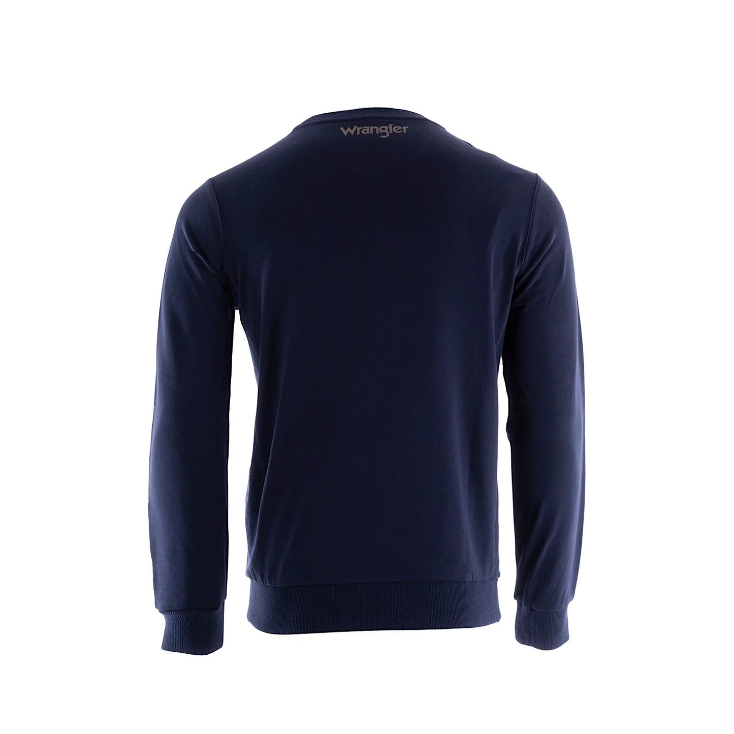 Wrangler Mens Ryder Logo Crew - Navy