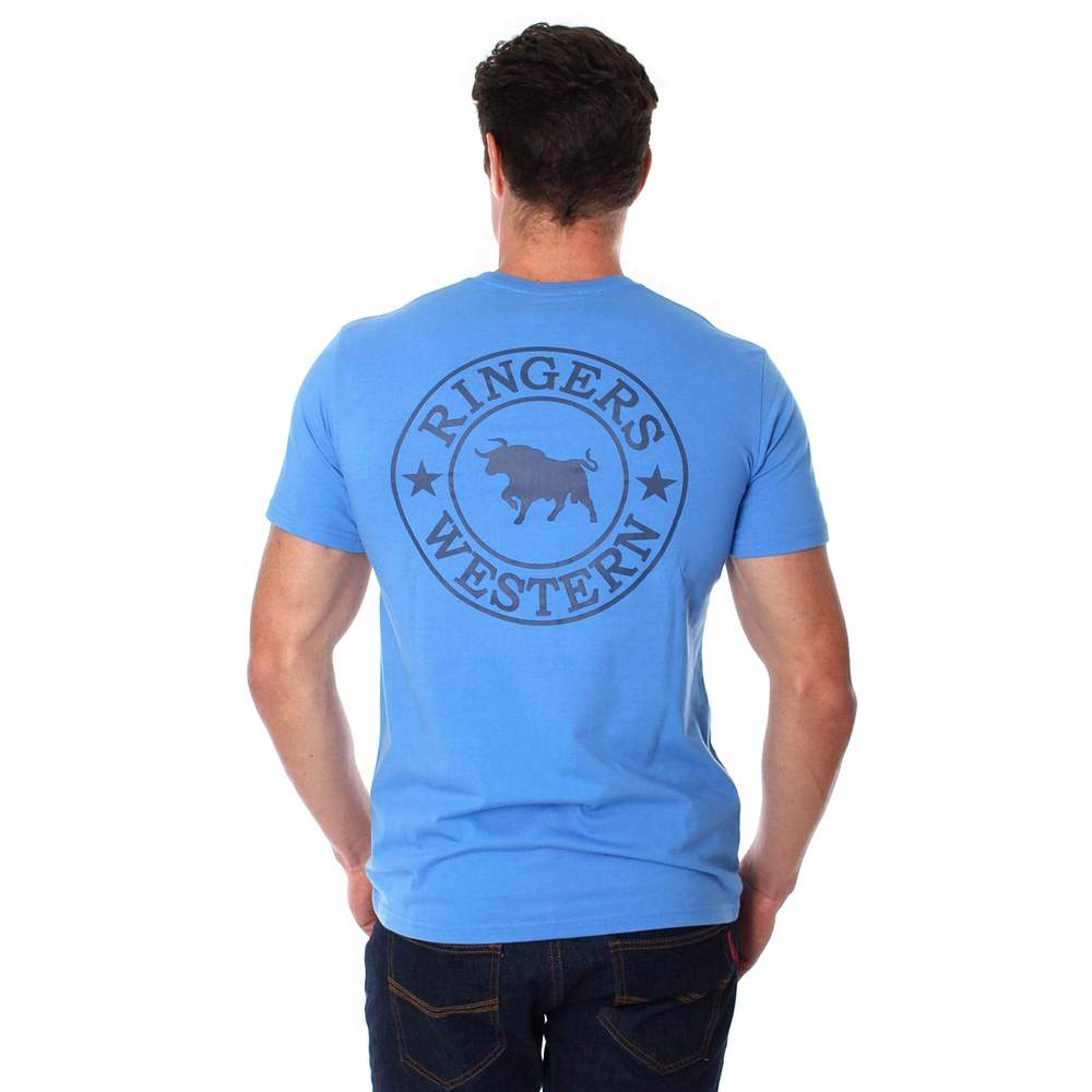 Signature Bull Mens Classic T Shirt - Blue