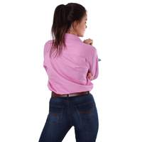 Pentecost River Womens Half Button Work Shirt - Pastel Pink