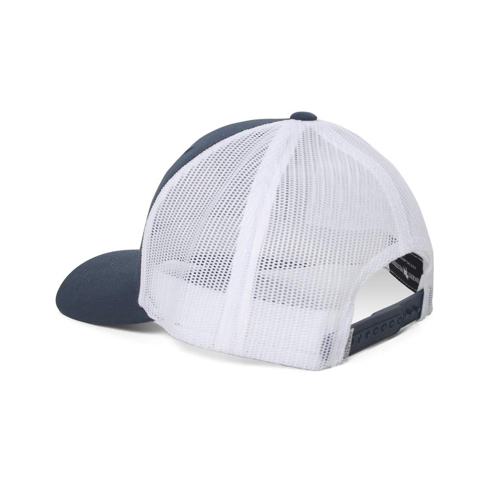 Ringers Western KIDS Signature Bull Trucker Cap - Navy & White with Navy & Red Patch