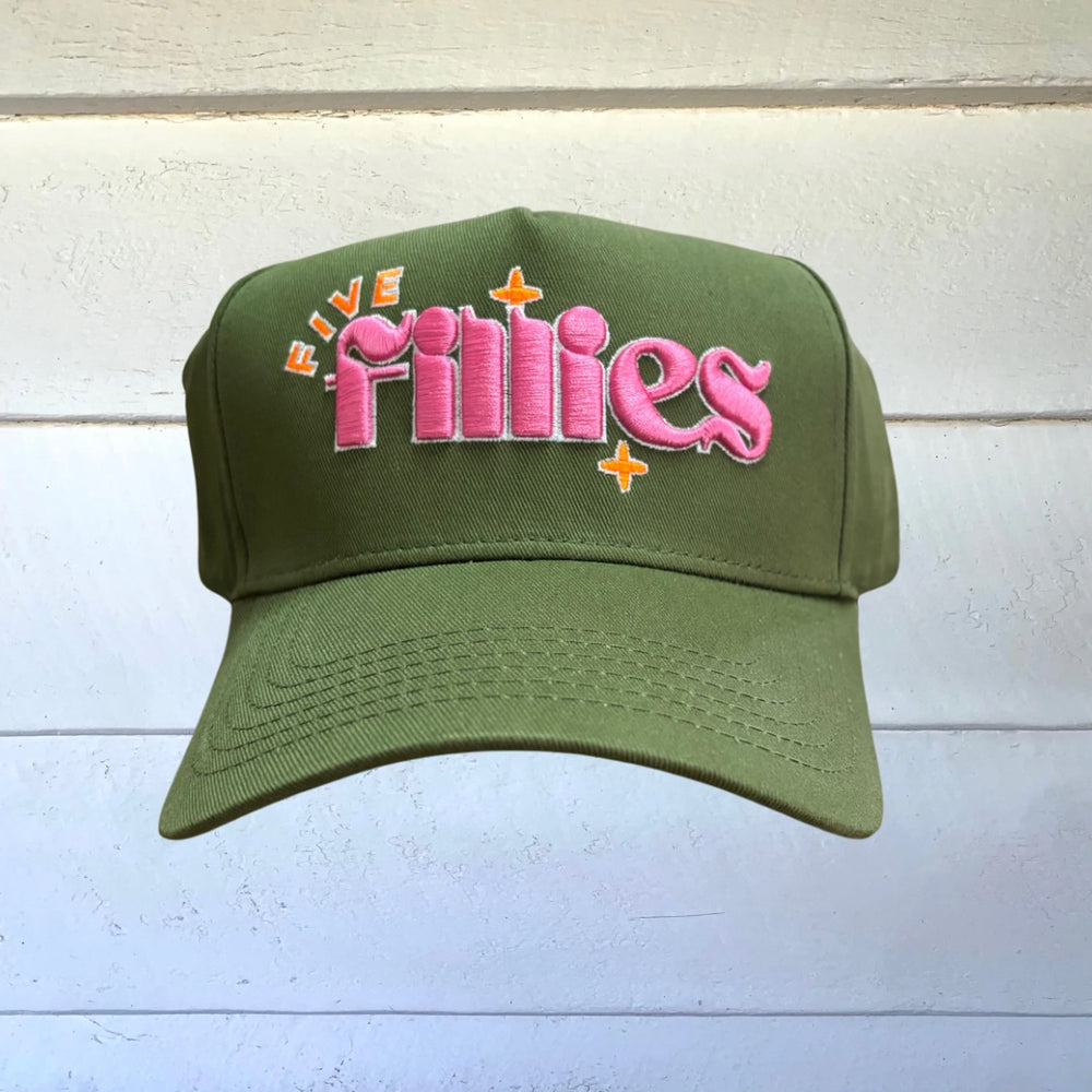 
                      
                        Five Fillies Green Starburst Crown Cap
                      
                    