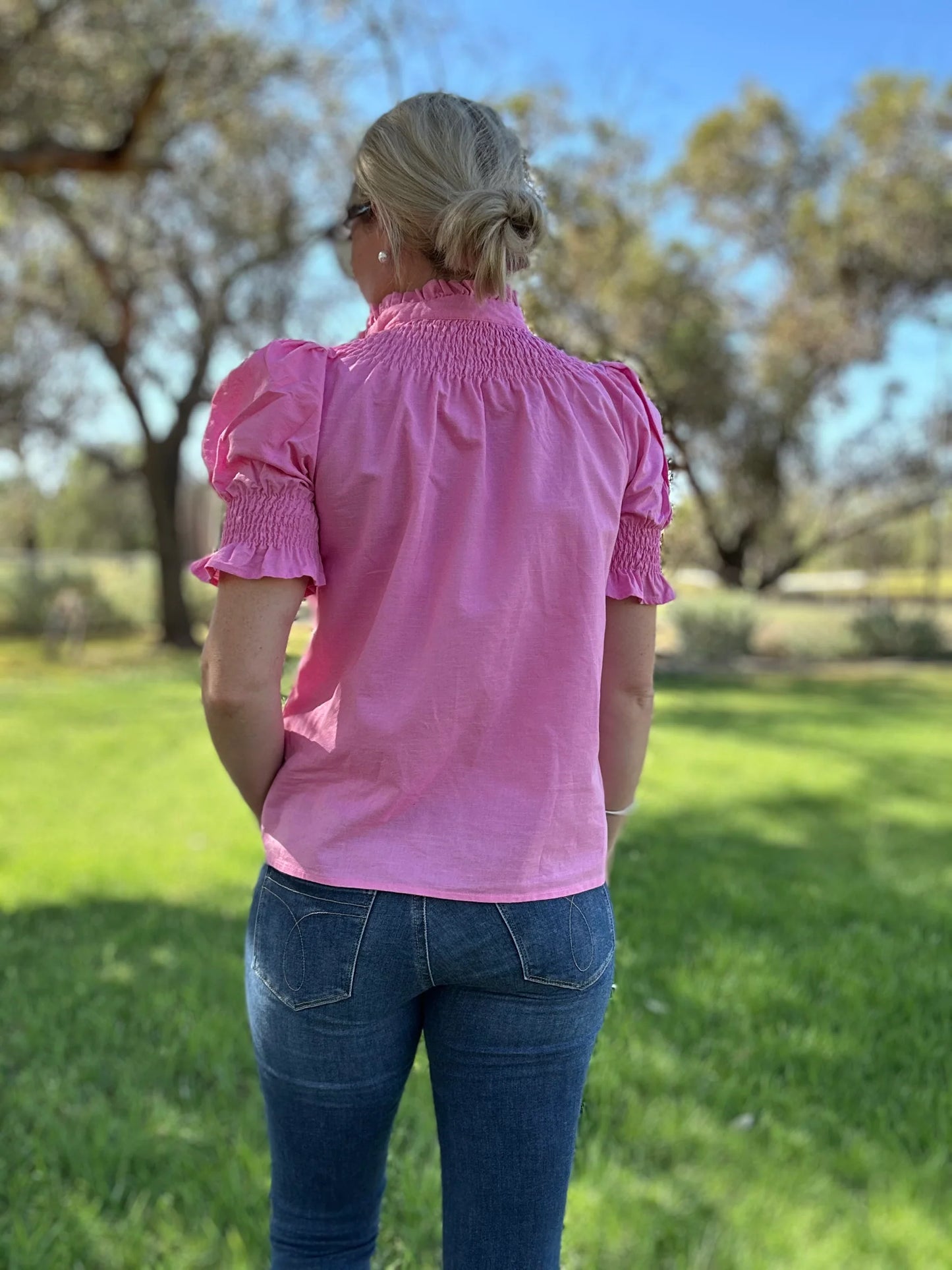 Black Colt Short Sleeve Pink Shirt