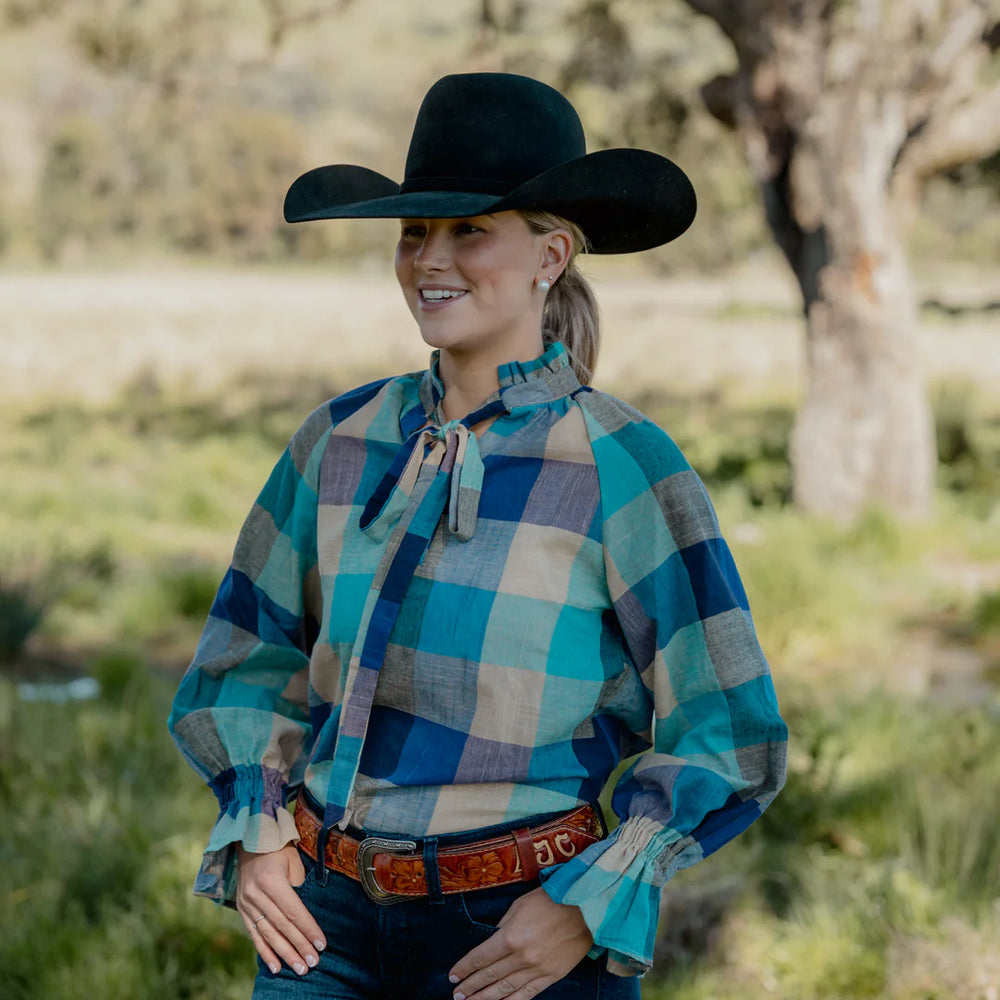 Black Colt Gabby - Blue Check