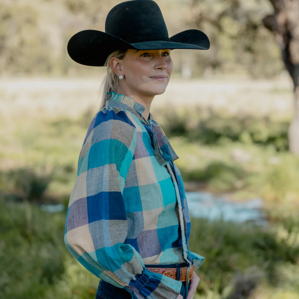 Black Colt Gabby - Blue Check