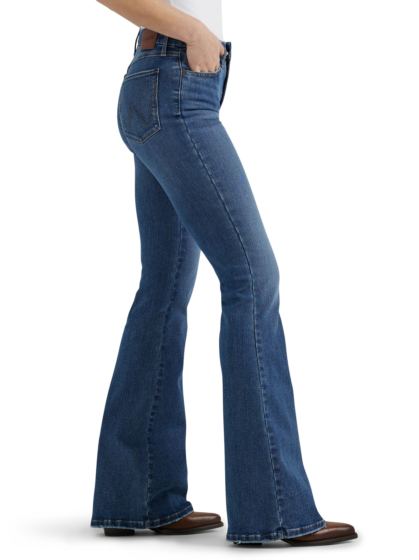 Wrangler Bespoke Womens High Rise Flare Jeans 32L - 112359281