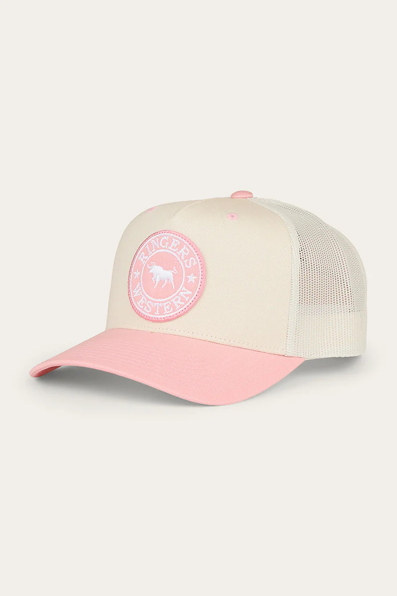 Signature Bull Trucker Cap - Rosey / Off White