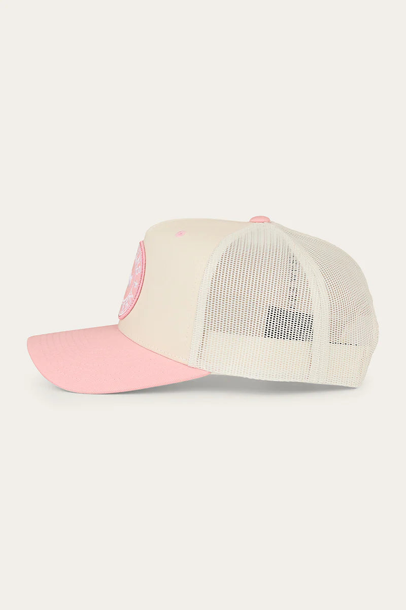 Signature Bull Trucker Cap - Rosey / Off White