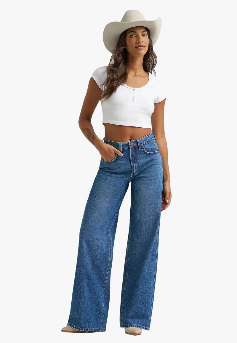Wrangler Hi Rise Wide Leg Bailey - 112359363 30L