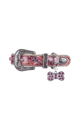 Pure Western Baxter Dog Collar - Pink - P4W2922CLR