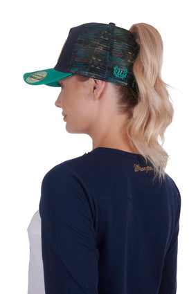 
                      
                        Wrangler Zoe High Profile Pony Tail Trucker Cap - X4W2995CAP
                      
                    