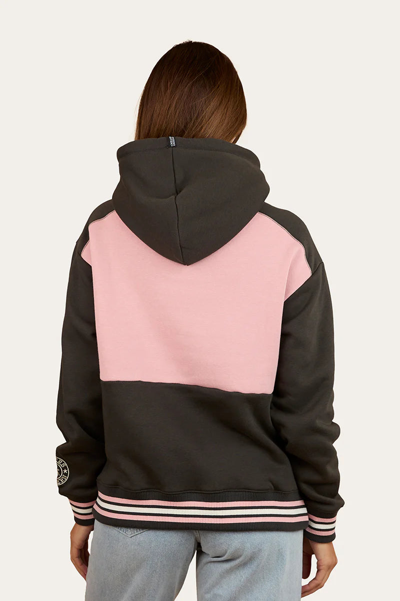 Ringers Western Womens Aspley Hoodie - Charcoal / Pink