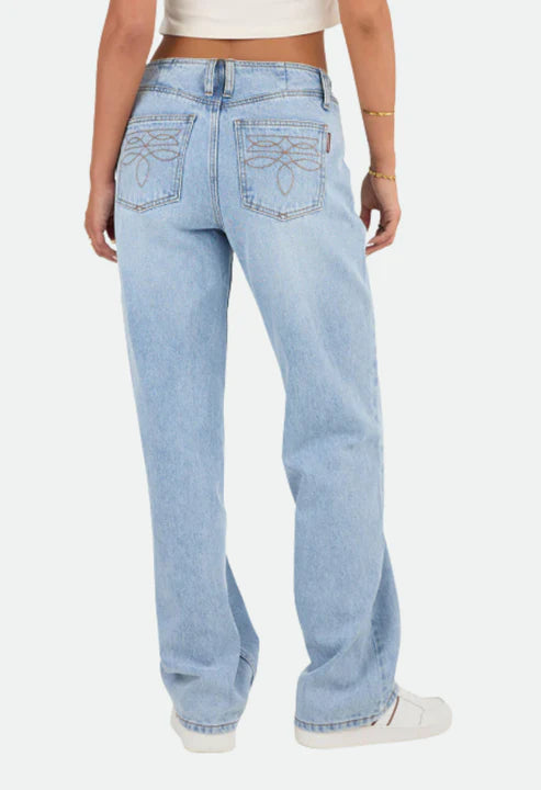 Ringers Western Josephine Low Loose Fit Jeans - Light Wash