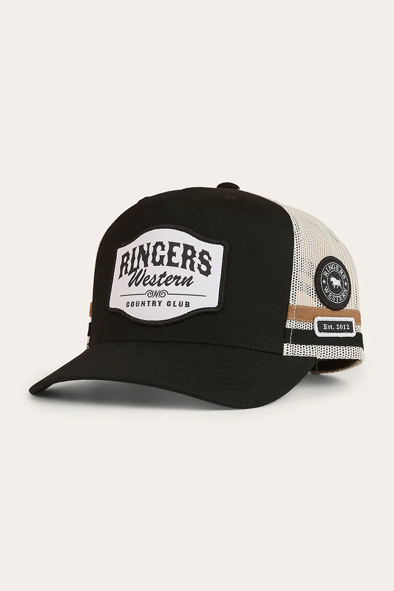 Ringers Western Country Club Deep Fit Truck Cap - Black