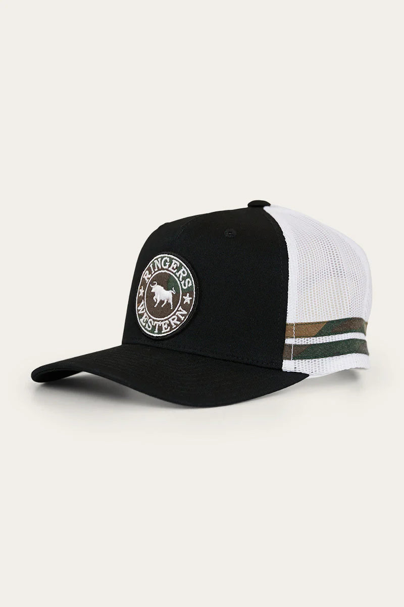 Ringers Western Kids McCoy Trucker Cap - Black/Camo