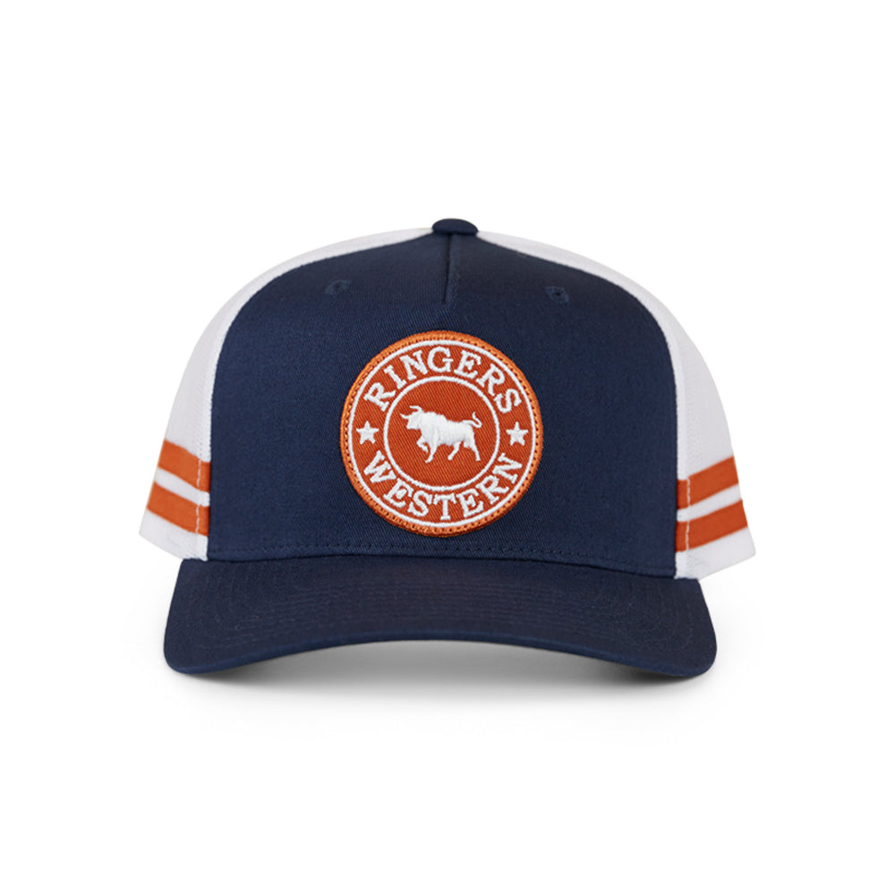 Ringers Western McCoy Trucker Cap - Dark Navy / Orange