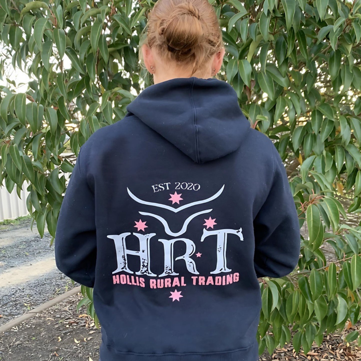 HRT Hoodies Youth / Adults - Navy / Pink