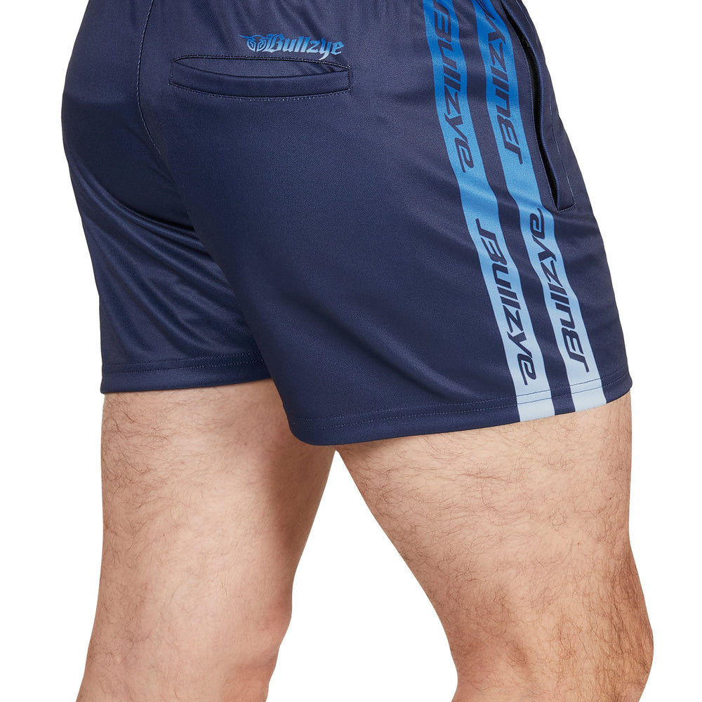 Bullzye Mens Bullring Footy Shorts - Navy / Blue