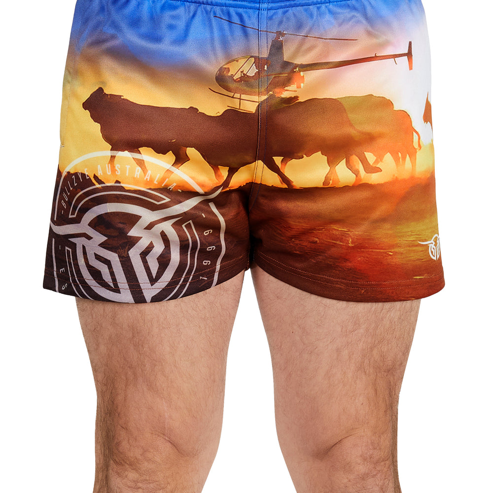 Mens Bullzye Outback Footy Shorts - B5S1309488