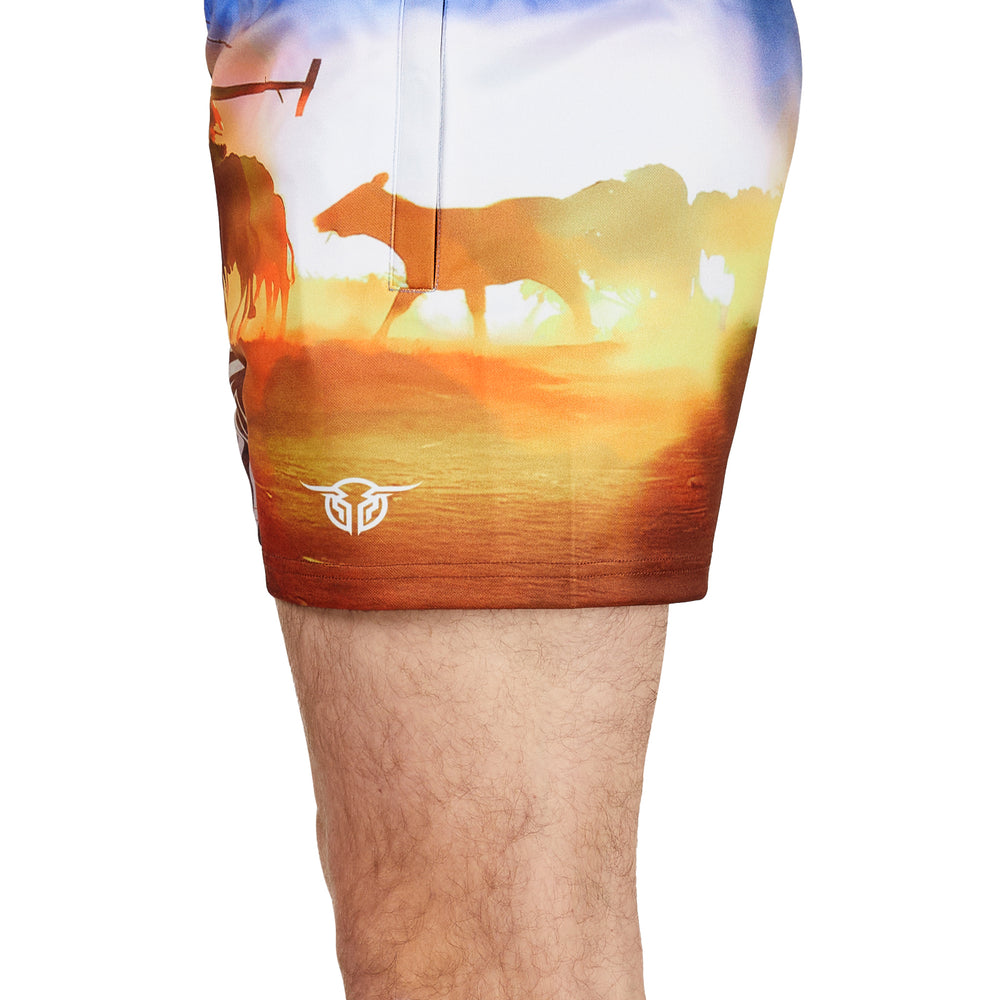 Mens Bullzye Outback Footy Shorts - B5S1309488