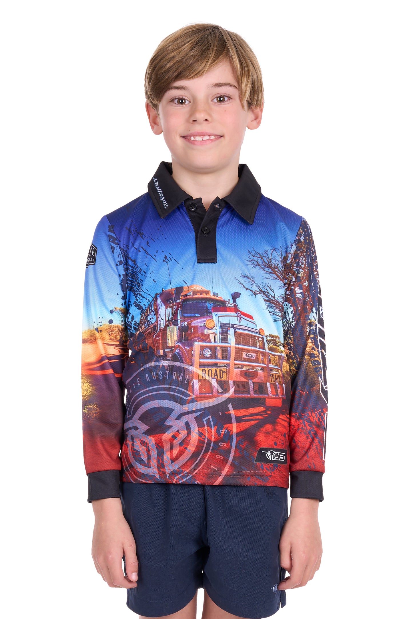 Bullzye Boys Road Train Fishing Shirt - B5S3568493