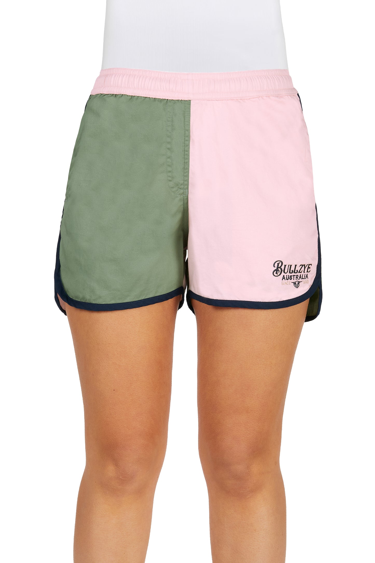 Bullzye Womens Rachel Shorts - Moss / Blush B5S2300471