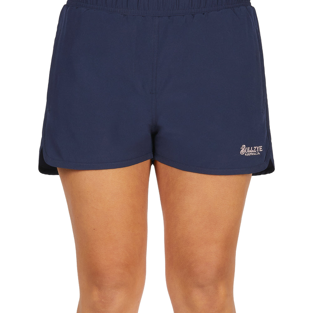 Bullzye Womens Debbie Sports Shorts - Navy B5S2301470