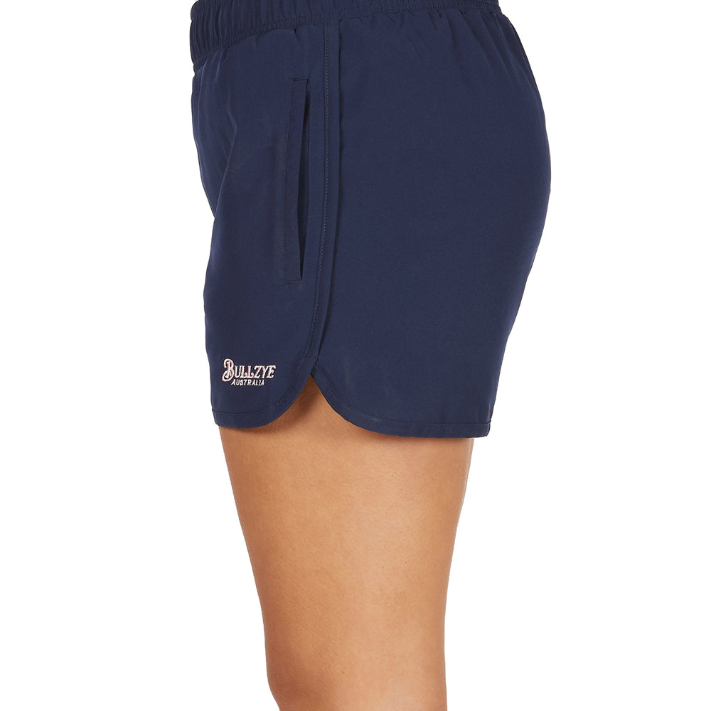Bullzye Womens Debbie Sports Shorts - Navy B5S2301470