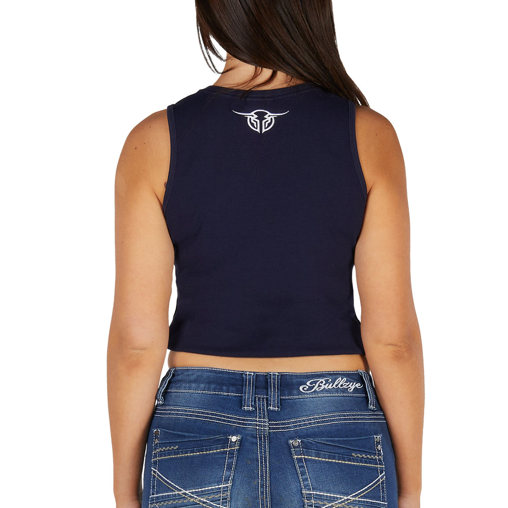 
                      
                        Bullzye Womens Anita Crop Rib Tank -  Navy B5S2513465
                      
                    