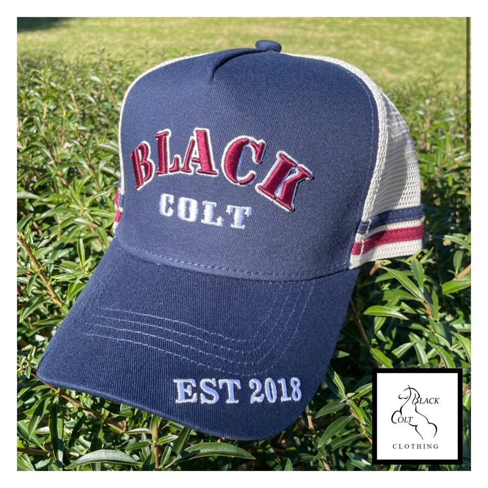 Black Colt Navy & Maroon Trucker Cap