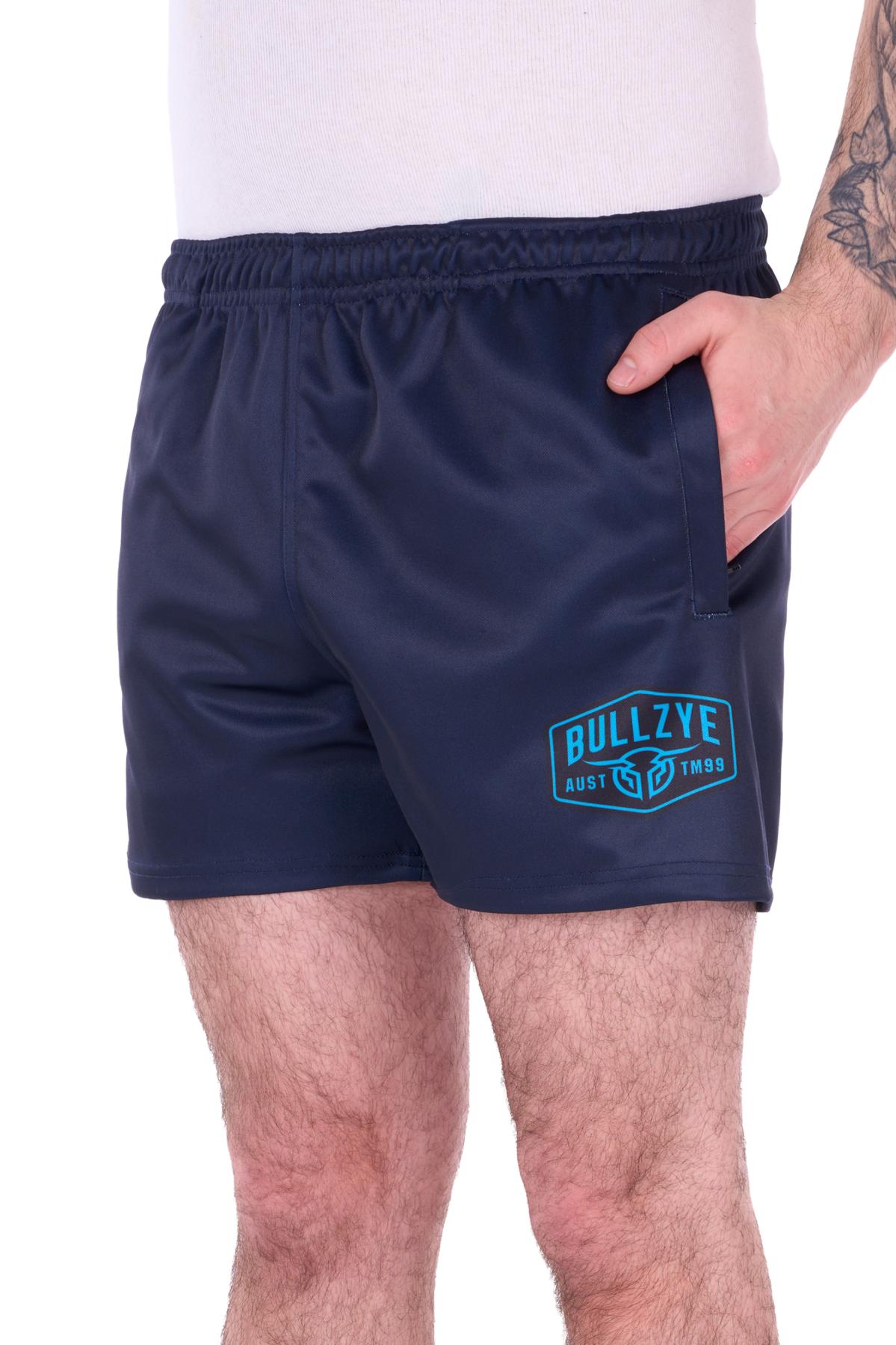 Bullzye Mens Urie Footy Shorts - Navy BCP1309658