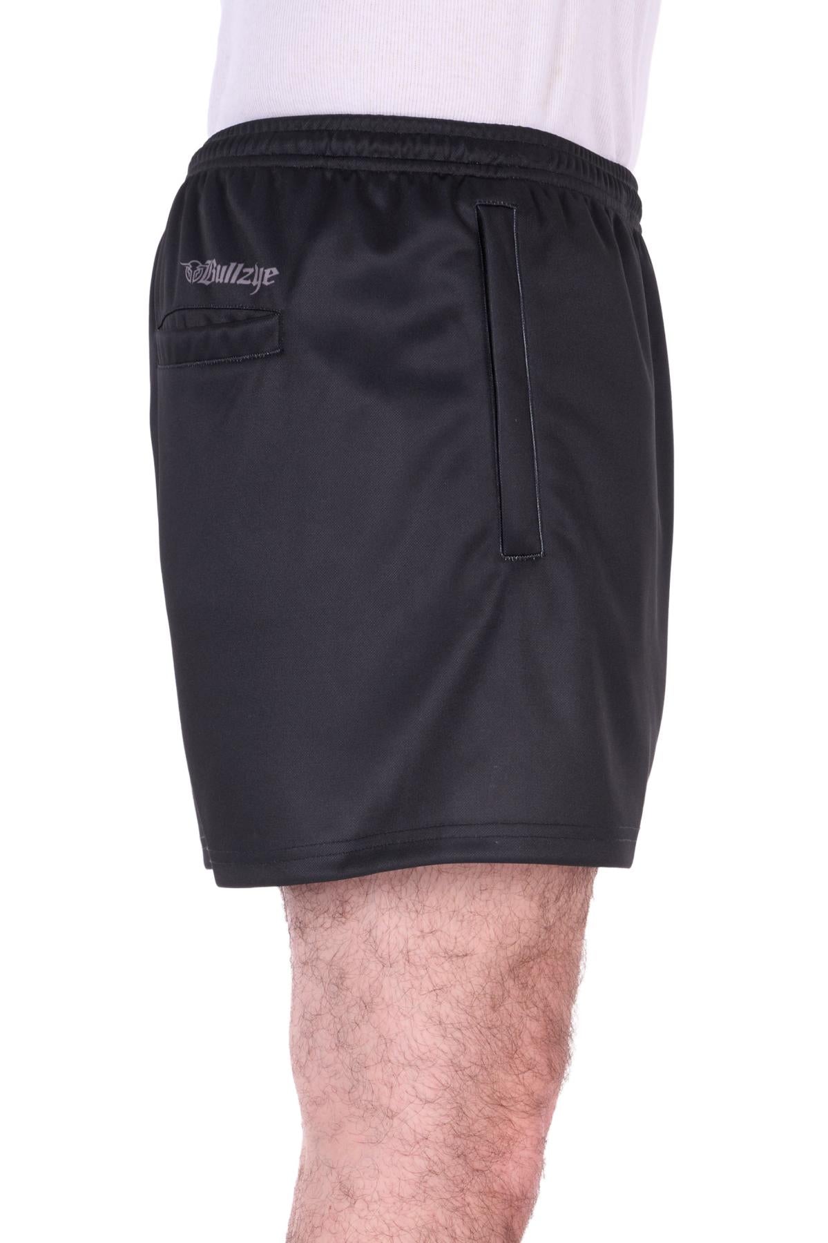 Bullzye Mens Urie Footy Shorts - Black BCP1309658