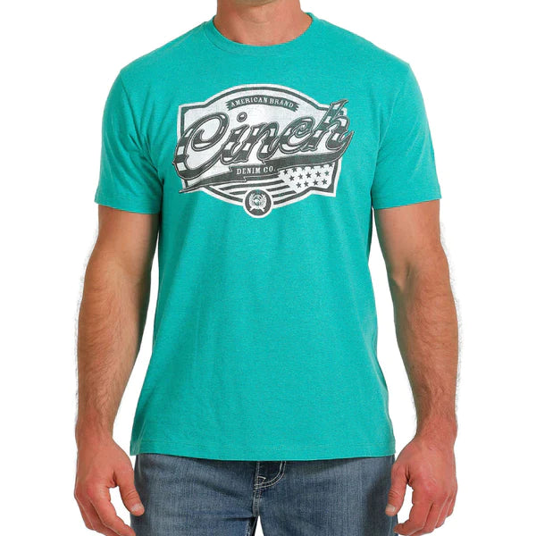 Mens Cinch Turquoise T Shirt - MTT1690572