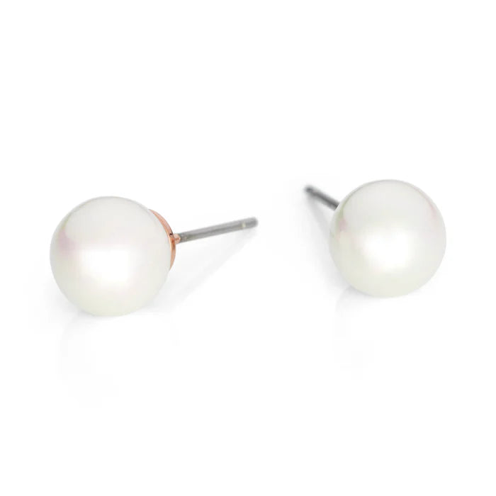 LillyCo Fine White Pearl Earrings