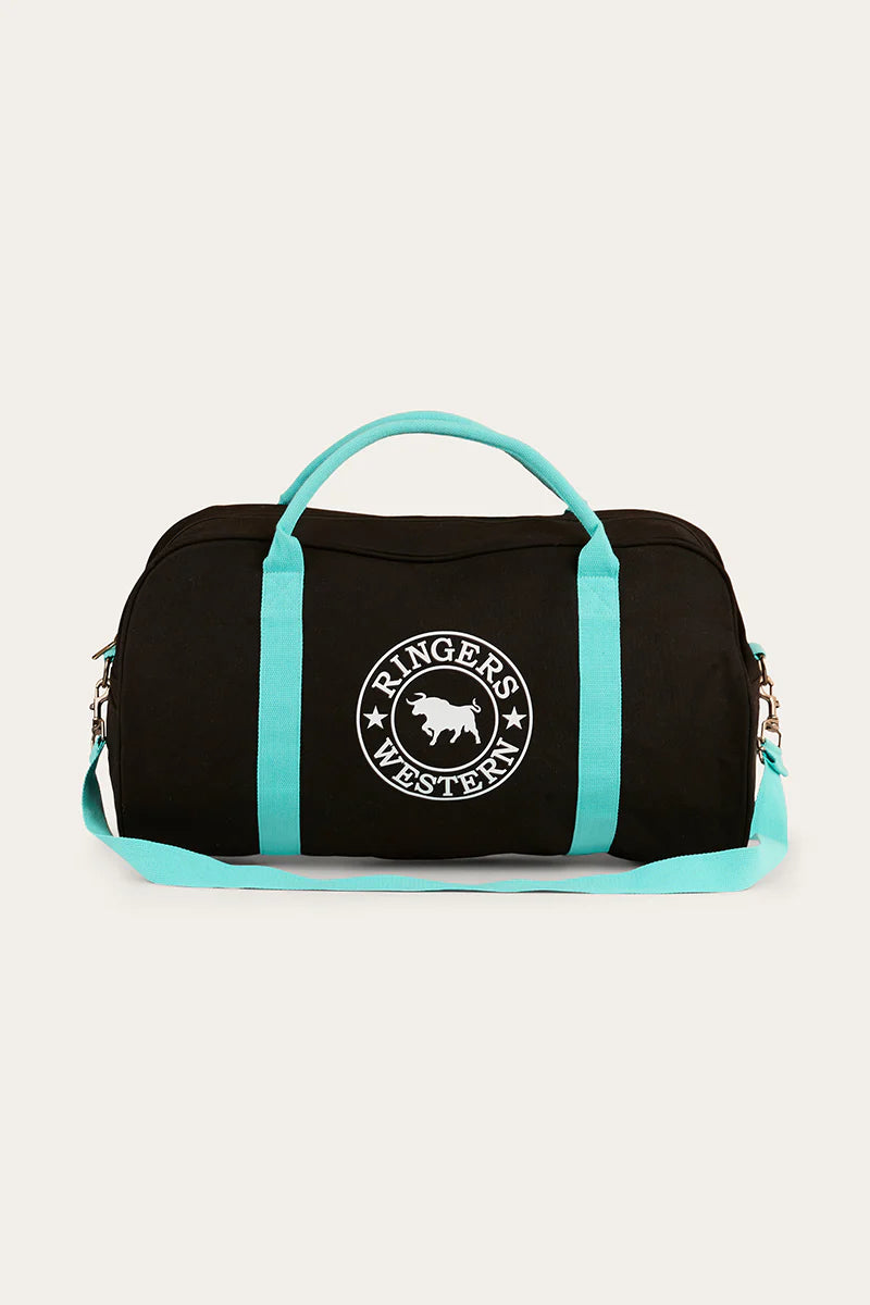 Ringers Western Gundagai Duffle Bag - Black with Turquoise