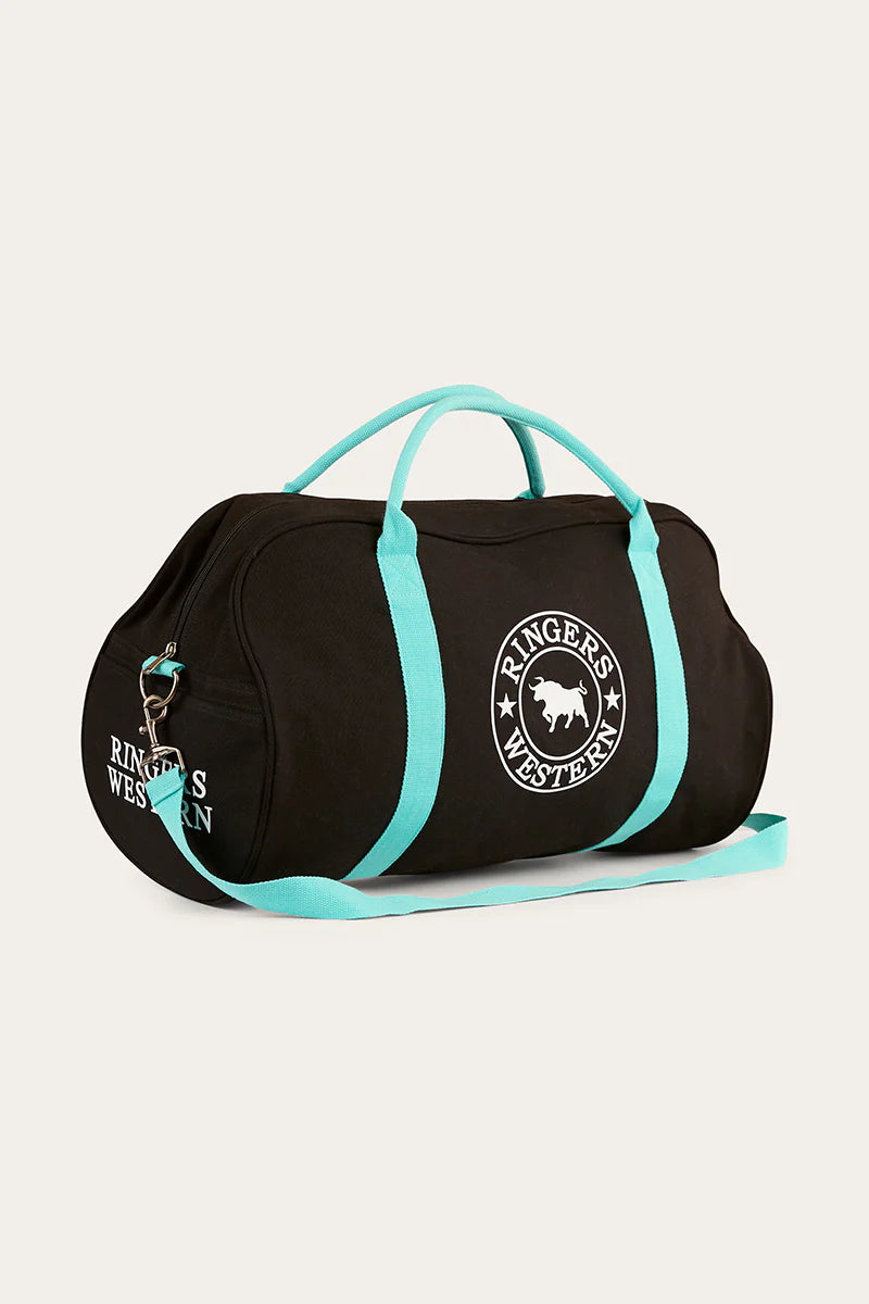 Ringers Western Gundagai Duffle Bag - Black with Turquoise