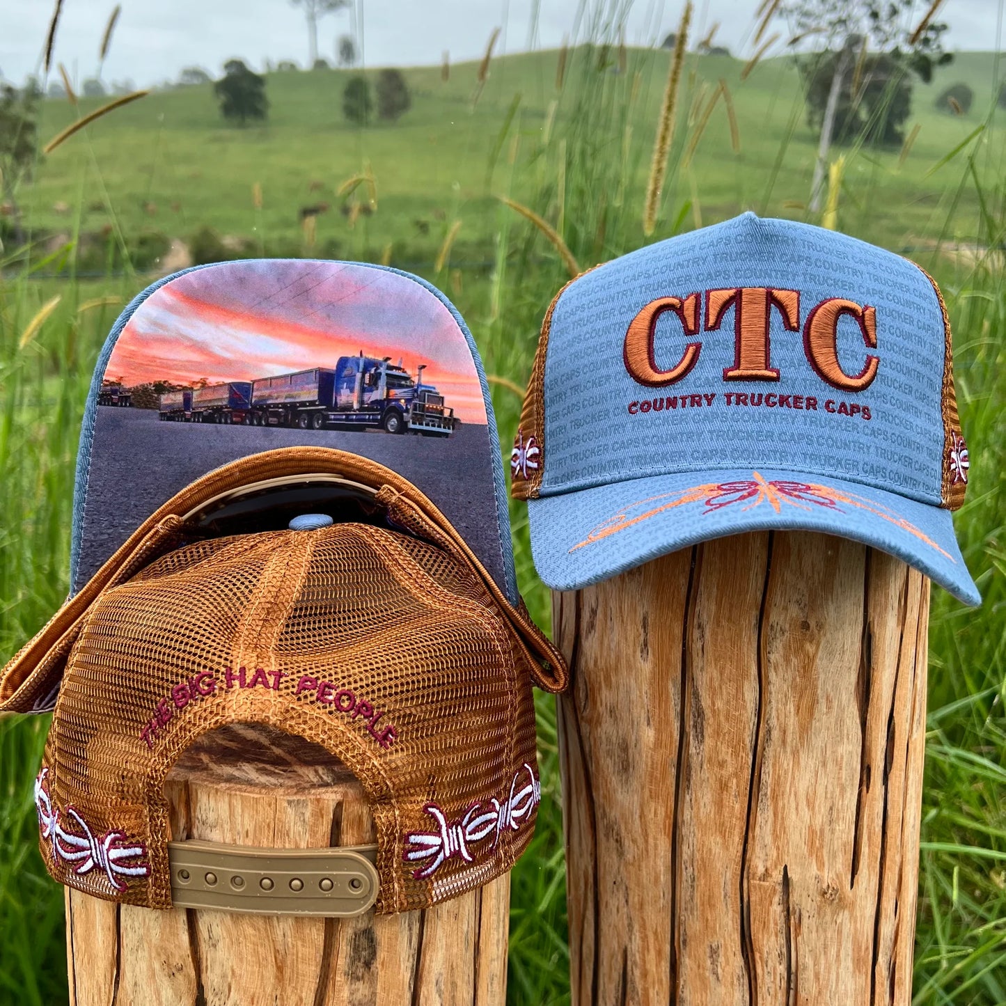 CTC Blue Scroll Trucker Cap