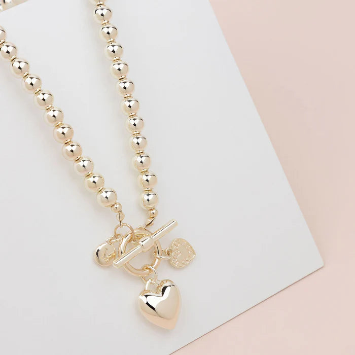 Lillyco Limited Edition Light Gold Heart Necklace (Short Length) - L1753NG-H