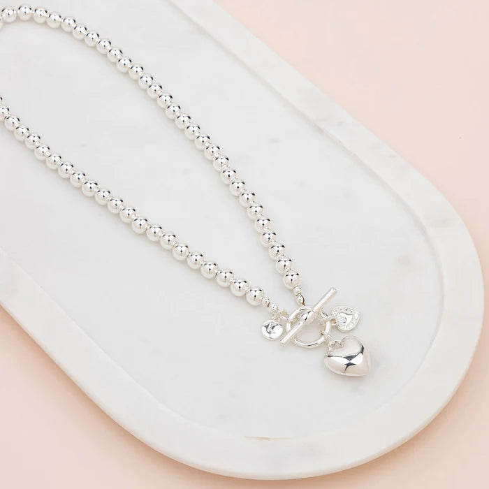 Lillyco Australia Limited Edition Silver Heart Necklace (Short length) | L1753NSH